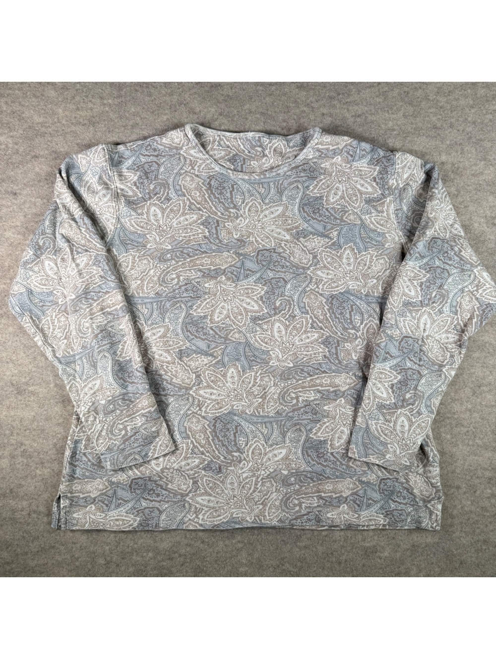 Long Sleeve Paisley Print Shirt